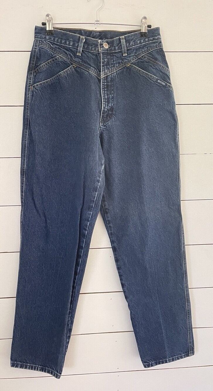 Vtg ROCKIES Rocky Mountain Women’s 32 L/30 W Blue Denim Bareback Jeans Western